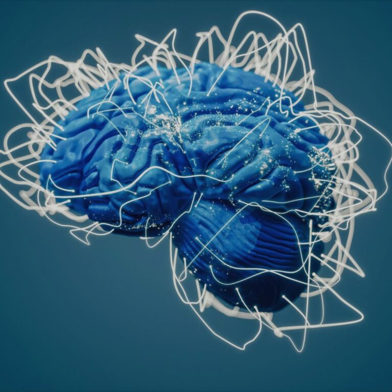 Spejlneuroner visualiseret med den blå hjerne.